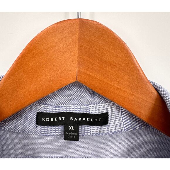 Robert Barakett Men's Blue Striped Cotton Polo // XL - Picture 2 of 7